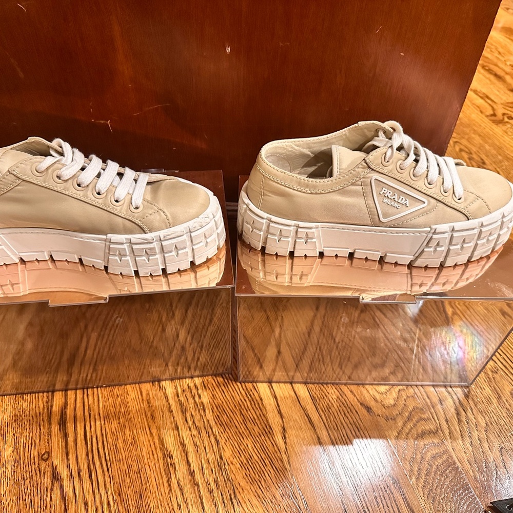 Prada Nylon Platform Sneakers